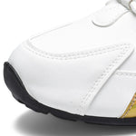 Side view of men's colorblock breathable sneakers