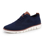 Men's knitted lace-up casual shoes