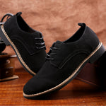 Men's leather and suede casual sneakers