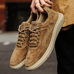 Men's nubuck leather casual sneakers
