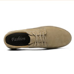Side view of men's retro leather casual shoes