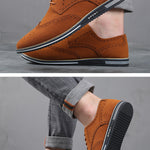 Sole detail of men's suede leather casual shoes